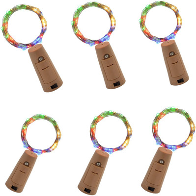 MANSAA 20 LEDs 2.01 m Multicolor, Red, Green, Blue Flickering String Rice Lights(Pack of 6)