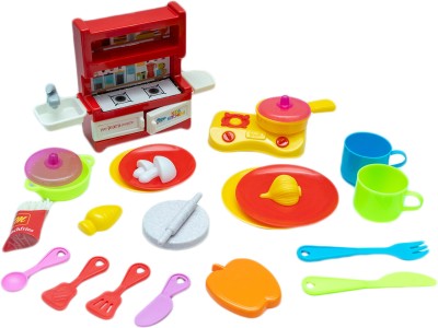 SUNNY Super chef 24 pieces plastic kitchen set for kids.A perfect role play toy for hours of fun.Certified as per Indian standards