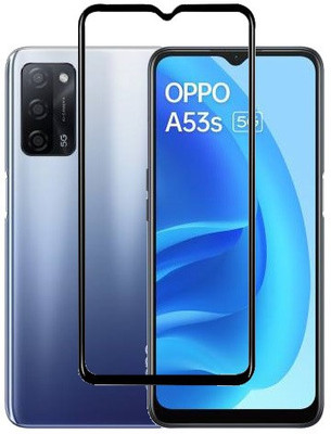 HOBBYTRONICS Edge To Edge Tempered Glass for Oppo A53s(Pack of 1)