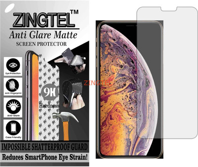 ZINGTEL Tempered Glass Guard for APPLE I PHONE XS MAX (Matte Flexible Shatterproof)(Pack of 1)