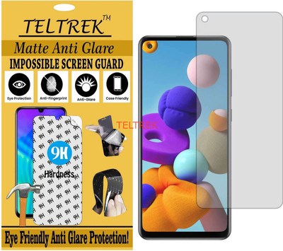 TELTREK Tempered Glass Guard for SAMSUNG A21S (Matte Flexible Shatterproof)(Pack of 1)