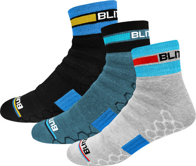 BLITZSOX Men Striped Ankle Length(Pack of 3)