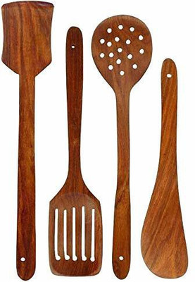 ShopiMoz HLS_03 Wooden Spatula(Pack of 4)