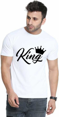 Widersoft Printed Men Round Neck White T-Shirt