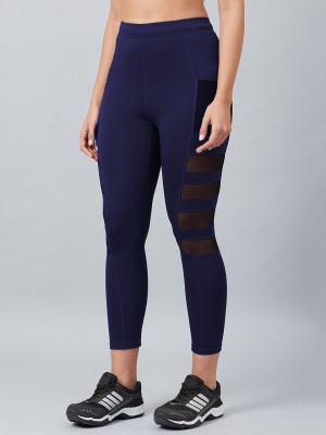 BLINKIN Self Design Women Blue Tights