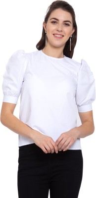 Style Quotient Casual Half Sleeve Solid Women White Top