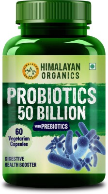 Himalayan Organics Probiotics Supplement 50 billion CFU with Prebiotics 150mg - 60(60 No)