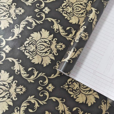 SV collections Decorative Black, Gold Wallpaper(200 cm x 45 cm)