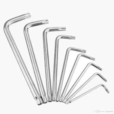 Qualigen Torx / tamperproof torx Allen Key Set 9pc T10 T50 by BERGEN AT800 Allen Key Set