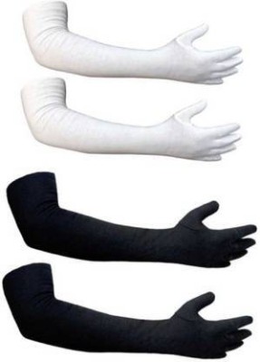 Nikhaar Cotton Arm Sleeve For Men & Women(Free, Black, White)