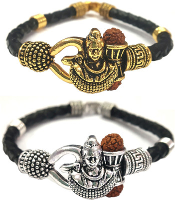 Aurra Stores Leather Bracelet(Pack of 2)
