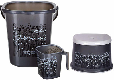 NAYASA 25 litre funk bucket set 25 L Plastic Bucket(Black)