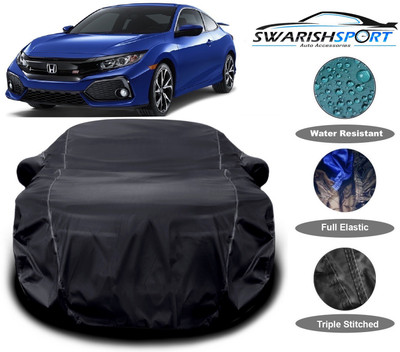 Swarish Car Cover For Honda Civic (With Mirror Pockets)(Black)