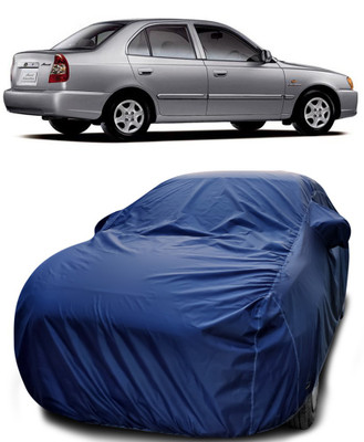 Gavya Car Cover For Hyundai Accent Viva (With Mirror Pockets)(Blue)