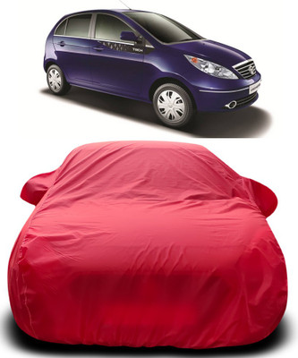 APNEK Car Cover For Tata Vista Tech (With Mirror Pockets)(Red)