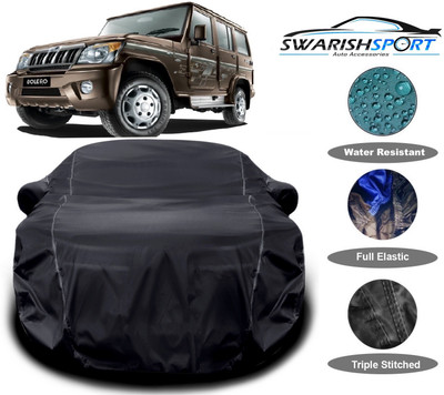Swarish Car Cover For Mahindra Bolero (With Mirror Pockets)(Black)