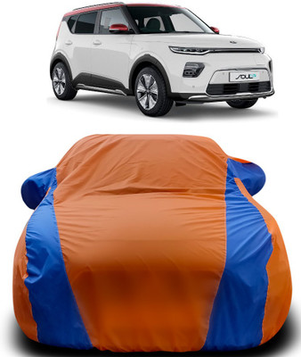 ProRox Car Cover For Kia Soul EV (With Mirror Pockets)(Orange, Blue)