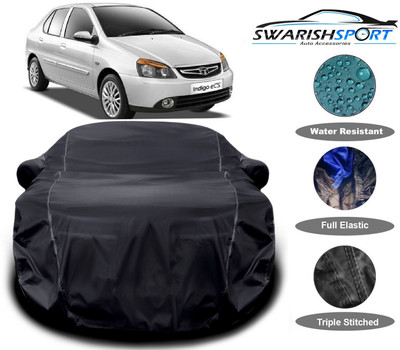 Swarish Car Cover For Tata Indigo eCS (With Mirror Pockets)(Black)
