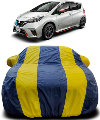 Gavya Car Cover For Nissan Note e-Power (With Mirror Pockets)(Blue, Yellow)