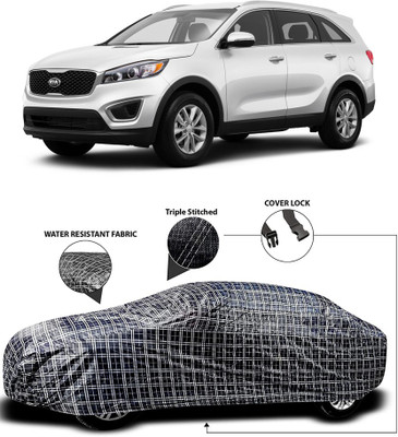 ProRox Car Cover For Kia Sorento (With Mirror Pockets)(White, Black)