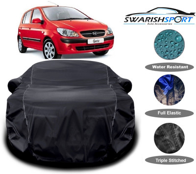 Swarish Car Cover For Hyundai Getz Prime (With Mirror Pockets)(Black)