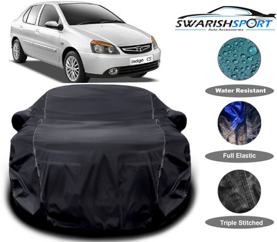 Swarish Car Cover For Tata Indigo CS (With Mirror Pockets)(Black)