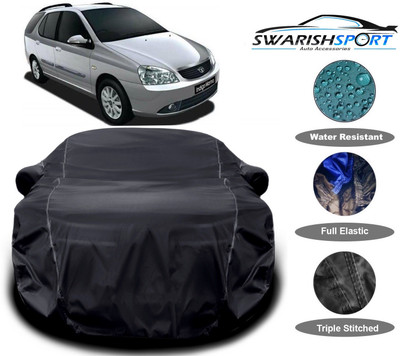 Swarish Car Cover For Tata Indigo Marina (With Mirror Pockets)(Black)