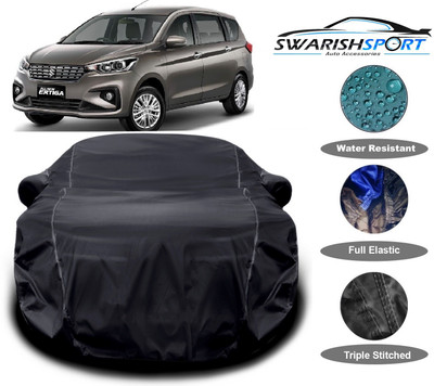 Swarish Car Cover For Maruti Suzuki Ertiga (With Mirror Pockets)(Black)