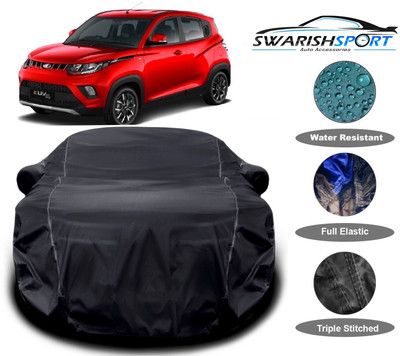 Swarish Car Cover For Mahindra KUV100 (With Mirror Pockets)(Black)