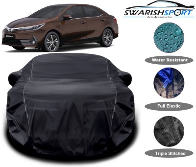 Swarish Car Cover For Toyota Corolla Altis (With Mirror Pockets)(Black)