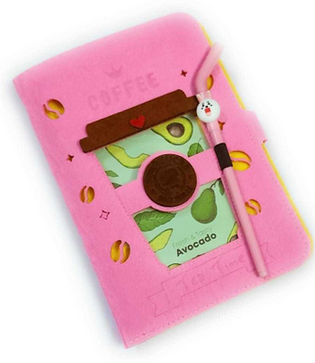 Giftshub 3D Coffee mug Diary with straw pen Pen Gift Set(Ink Color - Pink)