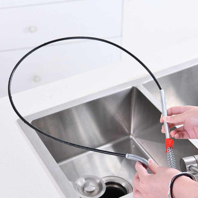 Triangle Ant Stainless Steel Hair Catching Drain Cleaner Wire Spring Sink Cleaning Stick Crystal Drain Opener(405 g)