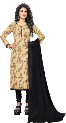 Vedant Vastram Silk Blend Floral Print Salwar Suit Material