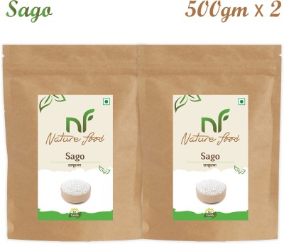 Nature food Good Quality Sabudana / Sago - 1KG (500gm x 2) Sago(1 kg, Pack of 2)