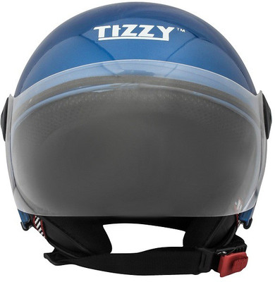 TIZZY Half Face ISI Marked with Adjustable strap fro Men & Women Bike & Scooty Riding Motorbike Helmet(Blue)
