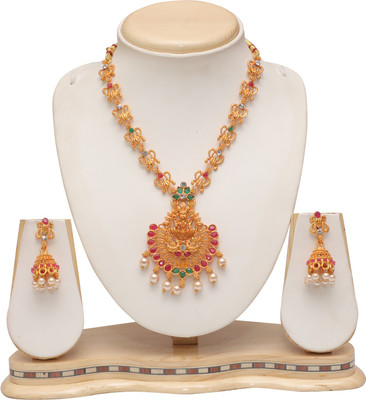 Ethnicking Alloy Gold-plated Multicolor Jewellery Set(Pack of 1)