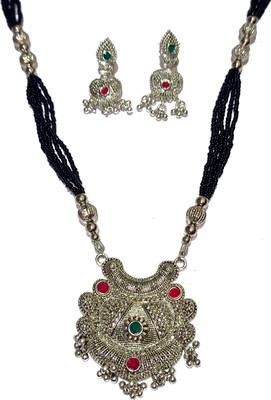 Shrungarika Alloy Black Silver Black, Red Jewellery Set(Pack of 1)