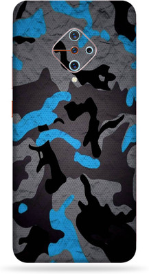 OggyBaba Vivo S1 Pro Mobile Skin(Blue Camouflage Multicolor Skin With Ultra Matte Finish)
