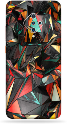 OggyBaba Vivo S1 Pro Mobile Skin(Red Polygon Multicolor Skin With Ultra Matte Finish)