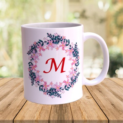 the brothers M LETTAE NAME COFFE MUG Ceramic Coffee Mug(350 ml)