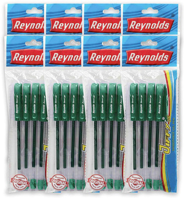 Reynolds Jiffy Gel Pen(Pack of 50, Ink Color - Green)