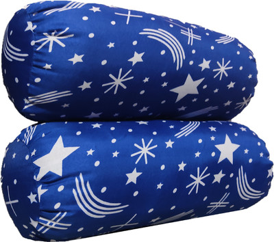 Swikon star Microfibre Nature Bolster Pack of 2(Blue)