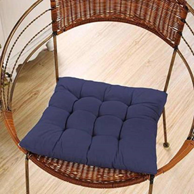 JH Enterprises BCC01 Cotton Solid Cushion Pack of 1(Blue)
