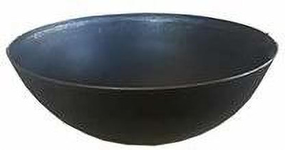 Super HK 1 Pure Iron/Loha Deep Fry Kadhai|Black - 10 Inches Without Handle… Kadhai 25 cm diameter 1.75 L capacity(Iron)