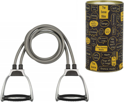 The Dance Bible Double Resistance Band Toning Tube for Men and Women Resistance Tube(Grey)