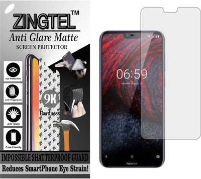 ZINGTEL Tempered Glass Guard for NOKIA X6 (Matte Flexible Shatterproof)(Pack of 1)
