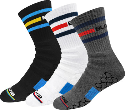 BLITZSOX Men Striped Mid-Calf/Crew(Pack of 3)