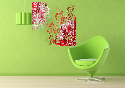 Digi2cart 50 cm Cherry Red Art Self Adhesive Sticker(Pack of 1)