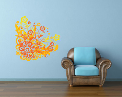 Digi2cart 50 cm Ultimate Orange Art Self Adhesive Sticker(Pack of 1)