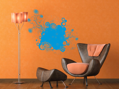 Digi2cart 50 cm Neelam Flower Self Adhesive Sticker(Pack of 1)